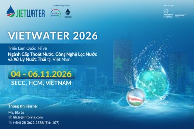 VIETWATER 2026 - Diễn Đàn Chiến Lược Giải Pháp Quản Lý Nước Thông Minh.