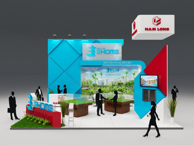 Thiết Kế Gian Hàng Triển Lãm Quốc Tế VietBuild 2014 _ Nam Long Ehome