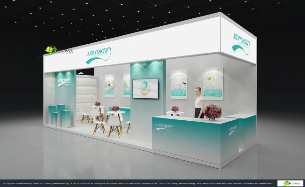 0210-canh-co-vang-tu-lieu-thiet-ke-gian-hang-lucky-viet-beauty-2024 Designs booth 2025