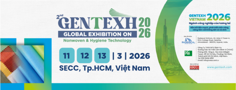 canh-co-vang-banner-su-kien-trien-lam-Gentexh-Vietnam 2026 contractor booth exhibition vietnam