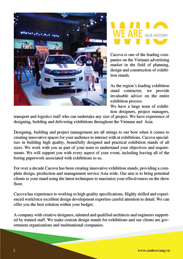 Cacova company profile, page 2